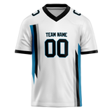 Custom Team Design White & Blue Colors Design Sports Football Jersey FT00CP040220