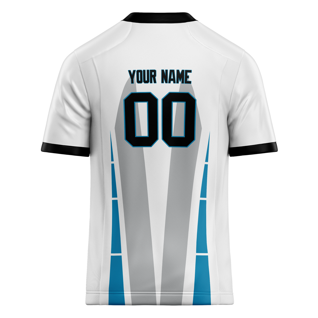 Custom Team Design White & Silver Colors Design Sports Football Jersey FT00CP060204