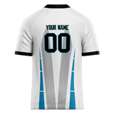 Custom Team Design White & Silver Colors Design Sports Football Jersey FT00CP060204