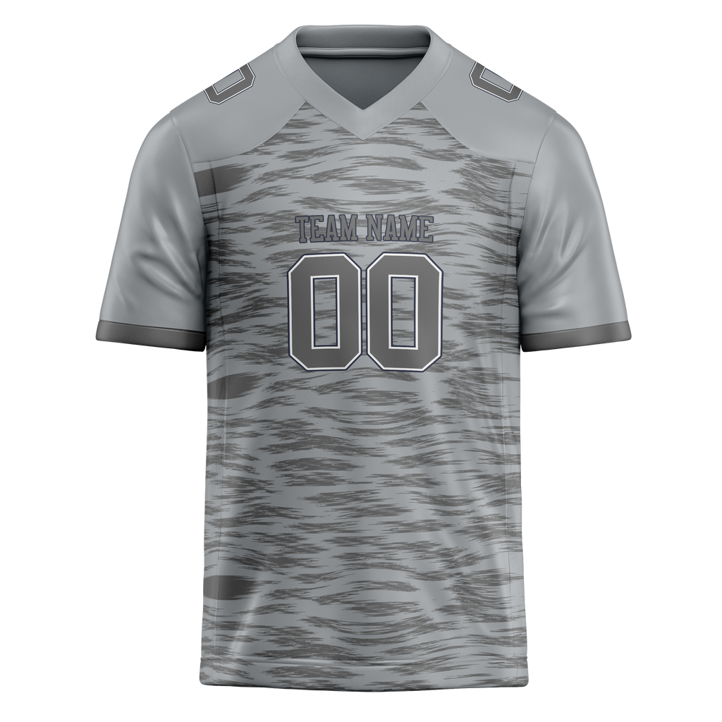 Custom Team Design Silver & Gray Colors Design Sports Football Jersey FT00DC060403