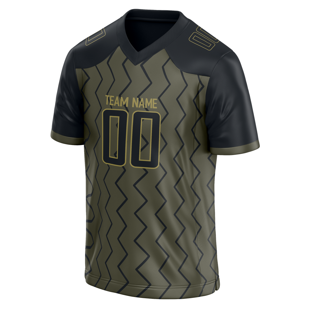 Custom Team Design Camo & Black Colors Design Sports Football Jersey FT00DL050601