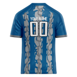 Custom Team Design Blue & Gray Colors Design Sports Football Jersey FT00DL102003