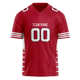 Custom Team Design Red & White Colors Design Sports Football Jersey FT00GBP020902