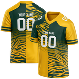 Custom Team Design Yellow & Dark Aqua Colors Design Sports Football Jersey FT00GBP041216