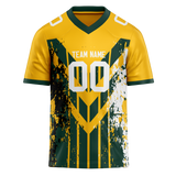 Custom Team Design Yellow & Kelly Green Colors Design Sports Football Jersey FT00GBP061215