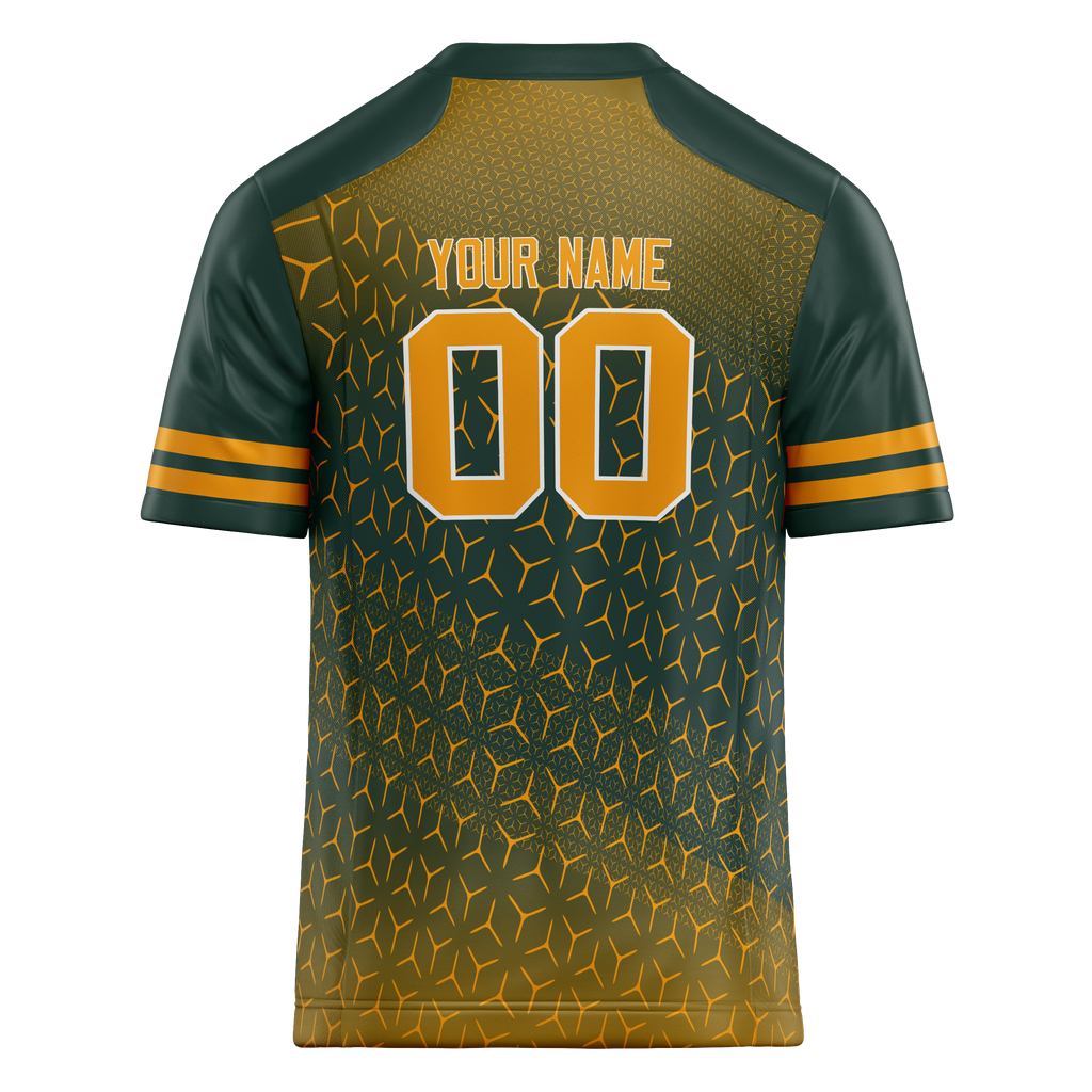 Custom Team Design Kelly Green & Yellow Colors Design Sports Football Jersey FT00GBP091512