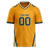 Custom Team Design Light Orange & Kelly Green Colors Design Sports Football Jersey FT00GBP101115