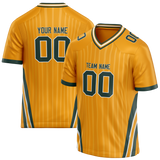 Custom Team Design Light Orange & Kelly Green Colors Design Sports Football Jersey FT00GBP101115