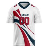 Custom Team Design White & Red Colors Design Sports Football Jersey FT00HT030209