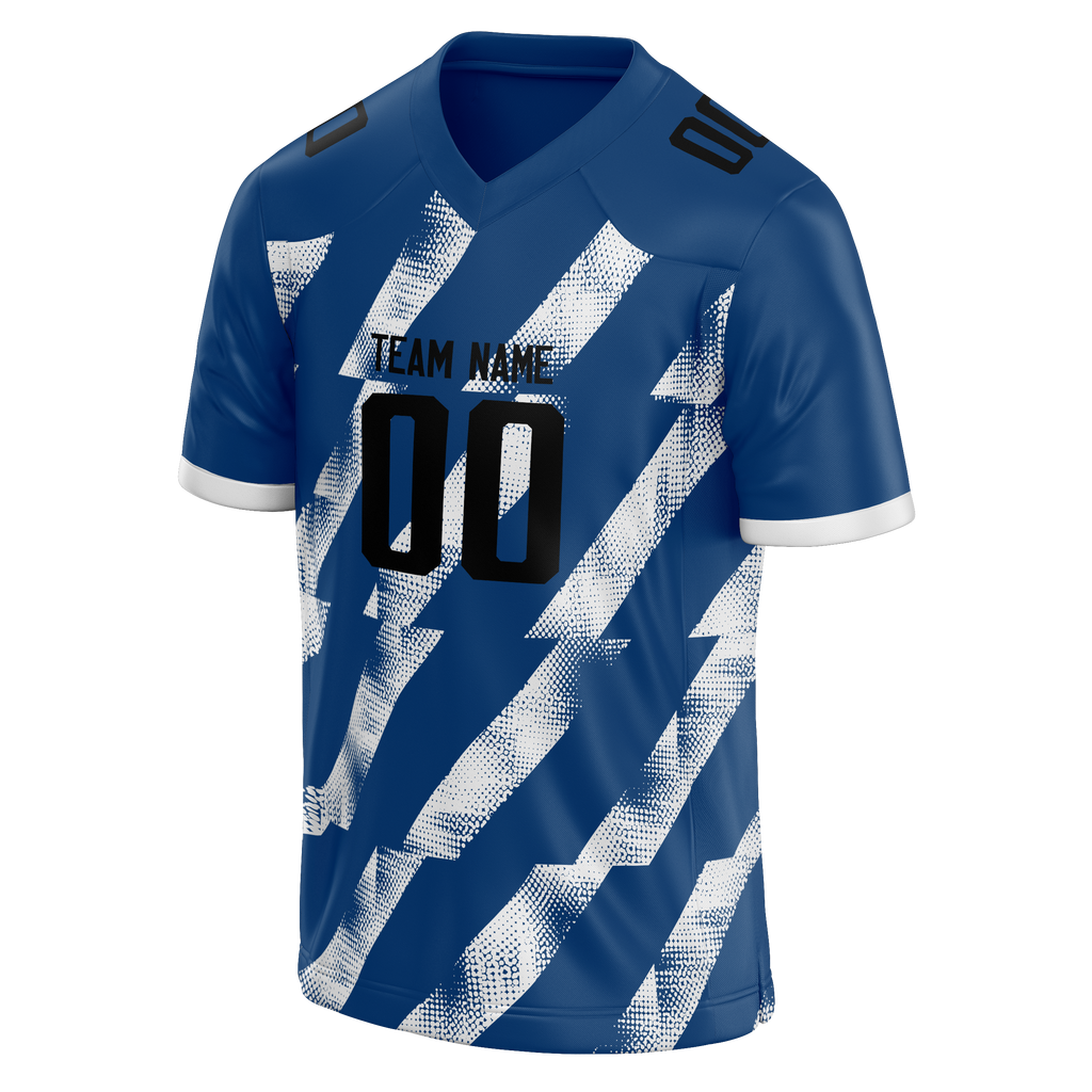 Custom Team Design Royal Blue & White Colors Design Sports Football Jersey FT00IC061902