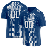 Custom Team Design Royal Blue & White Colors Design Sports Football Jersey FT00IC071902
