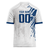 Custom Team Design White & Royal Blue Colors Design Sports Football Jersey FT00IC080219