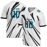 Custom Team Design White & Black Colors Design Sports Football Jersey FT00JJ030201