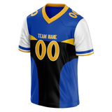 Custom Team Design Blue & Black Colors Design Sports Football Jersey FT00LAR042001