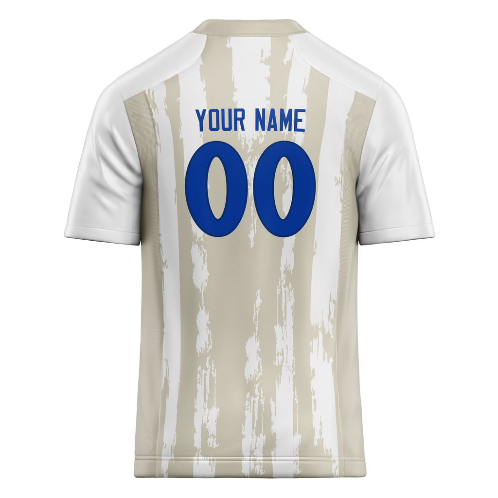 Custom Team Design White & Cream Colors Design Sports Football Jersey FT00LAR080205