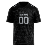 Custom Team Design Black & Silver Colors Design Sports Football Jersey FT00LVR010104