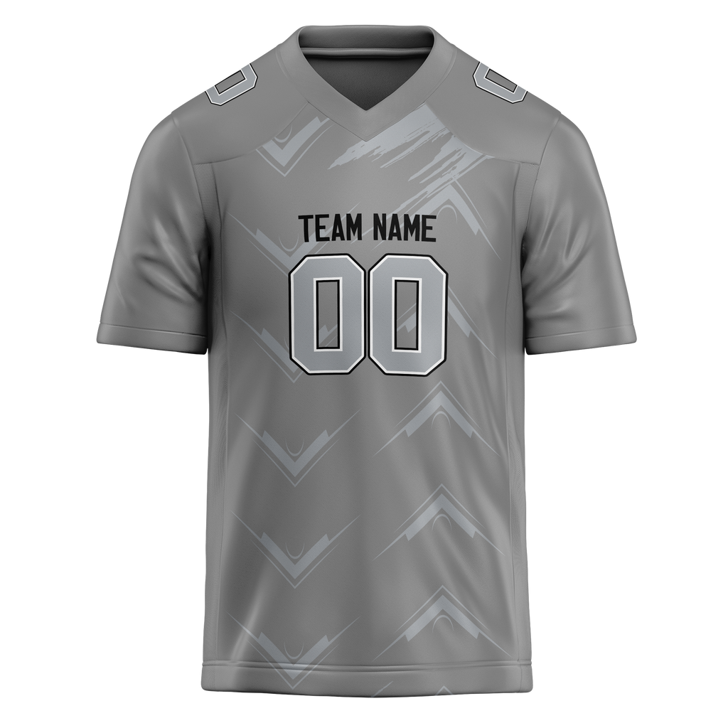 Custom Team Design Gray & Silver Colors Design Sports Football Jersey FT00LVR050304