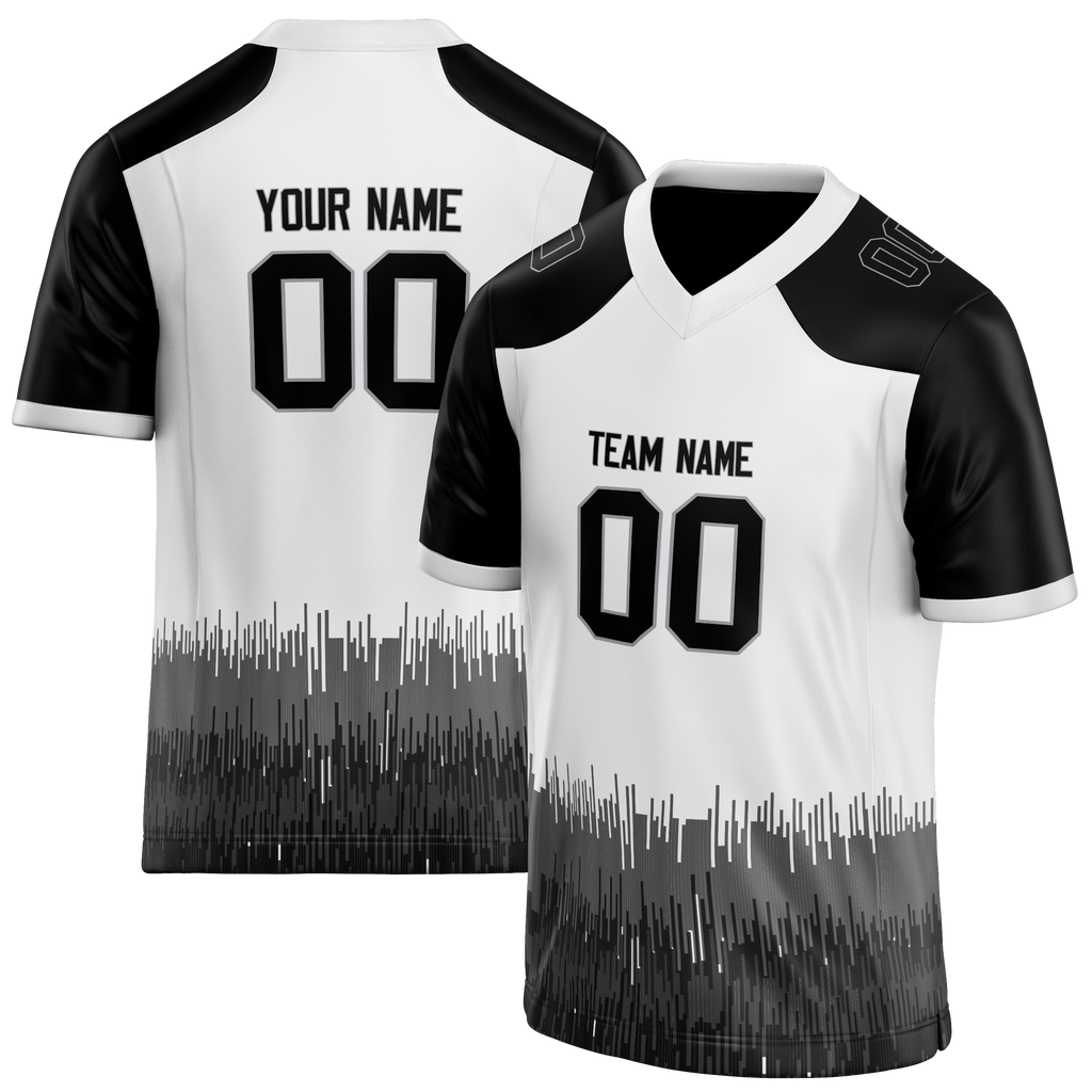Custom Team Design White & Black Colors Design Sports Football Jersey FT00LVR090201
