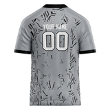 Custom Team Design Silver & Black Colors Design Sports Football Jersey FT00LVR100401