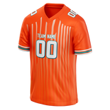 Custom Team Design Orange & Cream Colors Design Sports Football Jersey FT00MD031005