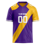 Custom Team Design Purple & Yellow Colors Design Sports Football Jersey FT00MV012312
