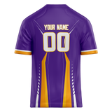 Custom Team Design Purple & Yellow Colors Design Sports Football Jersey FT00MV052312