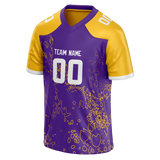 Custom Team Design Purple & Gold Colors Design Sports Football Jersey FT00MV072313