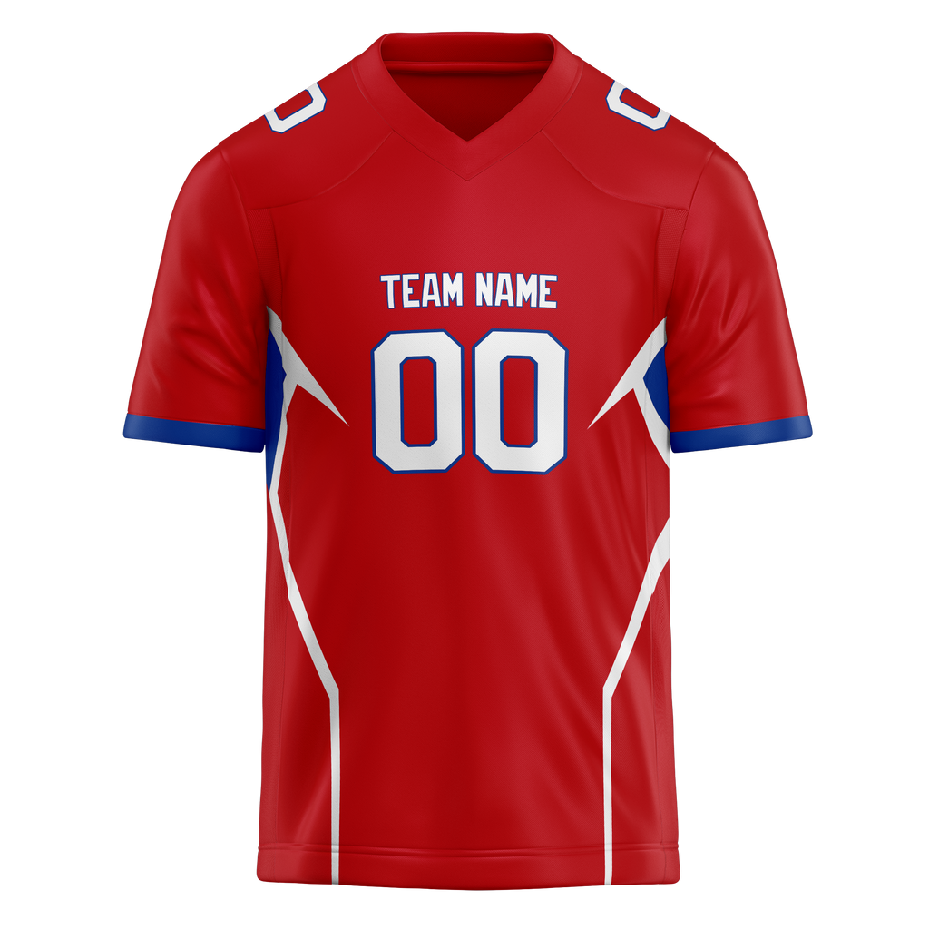 Custom Team Design Red & Blue Colors Design Sports Football Jersey FT00NEP020920