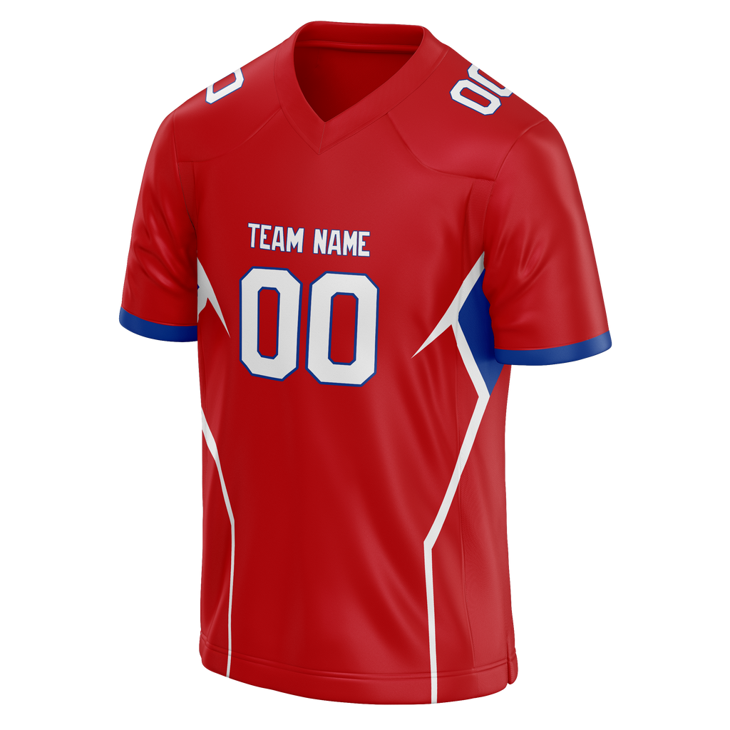 Custom Team Design Red & Blue Colors Design Sports Football Jersey FT00NEP020920