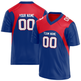 Custom Team Design Blue & Red Colors Design Sports Football Jersey FT00NEP042009