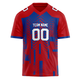 Custom Team Design Red & Royal Blue Colors Design Sports Football Jersey FT00NEP060919