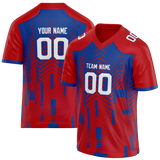 Custom Team Design Red & Royal Blue Colors Design Sports Football Jersey FT00NEP060919