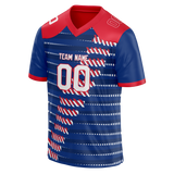 Custom Team Design Royal Blue & Red Colors Design Sports Football Jersey FT00NEP081909