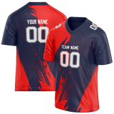 Custom Team Design Navy Blue & Red Colors Design Sports Football Jersey FT00NEP101809