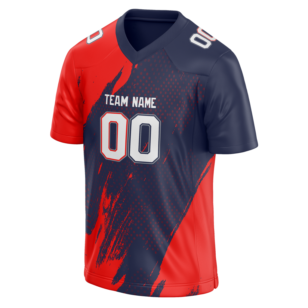 Custom Team Design Navy Blue & Red Colors Design Sports Football Jersey FT00NEP101809