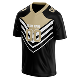 Custom Team Design Black & Cream Colors Design Sports Football Jersey FT00NOS010105