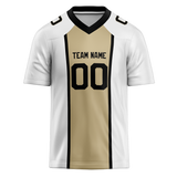 Custom Team Design White & Cream Colors Design Sports Football Jersey FT00NOS020205