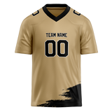 Custom Team Design Cream & Black Colors Design Sports Football Jersey FT00NOS040501