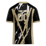Custom Team Design Black & Cream Colors Design Sports Football Jersey FT00NOS060105
