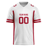 Custom Team Design White & Red Colors Design Sports Football Jersey FT00NYG040209