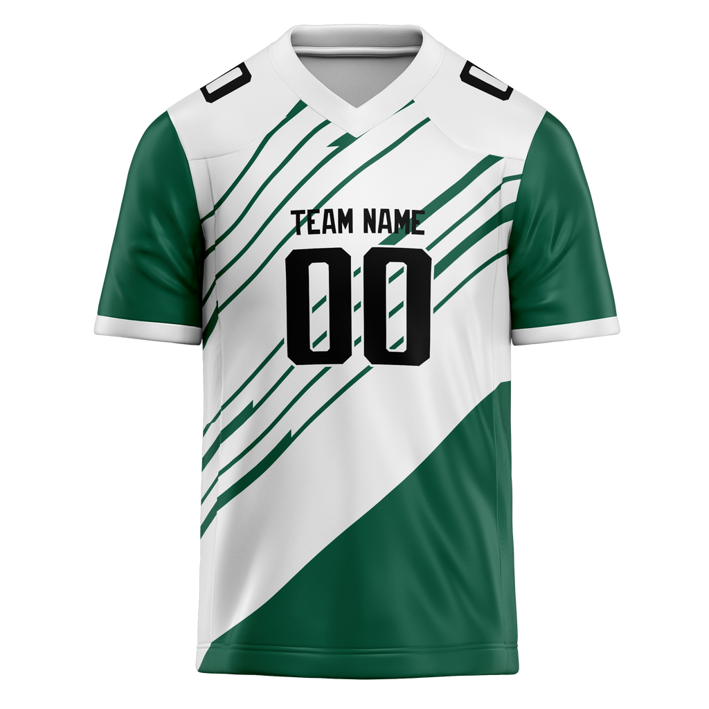 Custom Team Design White & Kelly Green Colors Design Sports Football Jersey FT00NYJ060215