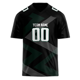 Custom Team Design Black & Silver Colors Design Sports Football Jersey FT00NYJ070104