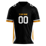 Custom Team Design Black & Yellow Colors Design Sports Football Jersey FT00PS010112