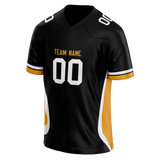Custom Team Design Black & Yellow Colors Design Sports Football Jersey FT00PS010112