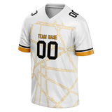 Custom Team Design White & Yellow Colors Design Sports Football Jersey FT00PS030212