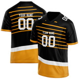 Custom Team Design Black & Gold Colors Design Sports Football Jersey FT00PS090113