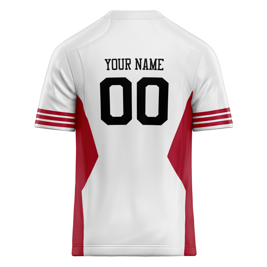 Custom Team Design White & Red Colors Design Sports Football Jersey FT00SF4030209