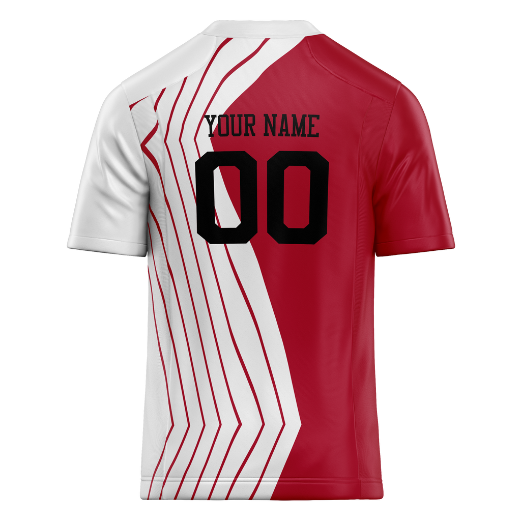 Custom Team Design Red & White Colors Design Sports Football Jersey FT00SF4060902