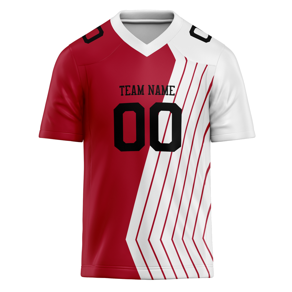 Custom Team Design Red & White Colors Design Sports Football Jersey FT00SF4060902