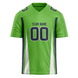 Custom Team Design Green & Navy Blue Colors Design Sports Football Jersey FT00SS031418